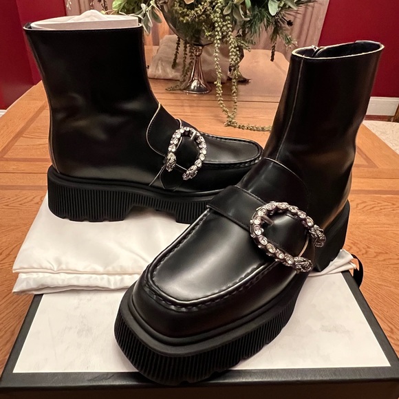 Gucci Authentic Hunder Dionysus-Buckle Leather Boots booties 39 - Picture 11 of 16